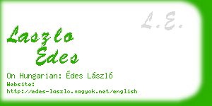 laszlo edes business card