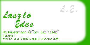 laszlo edes business card